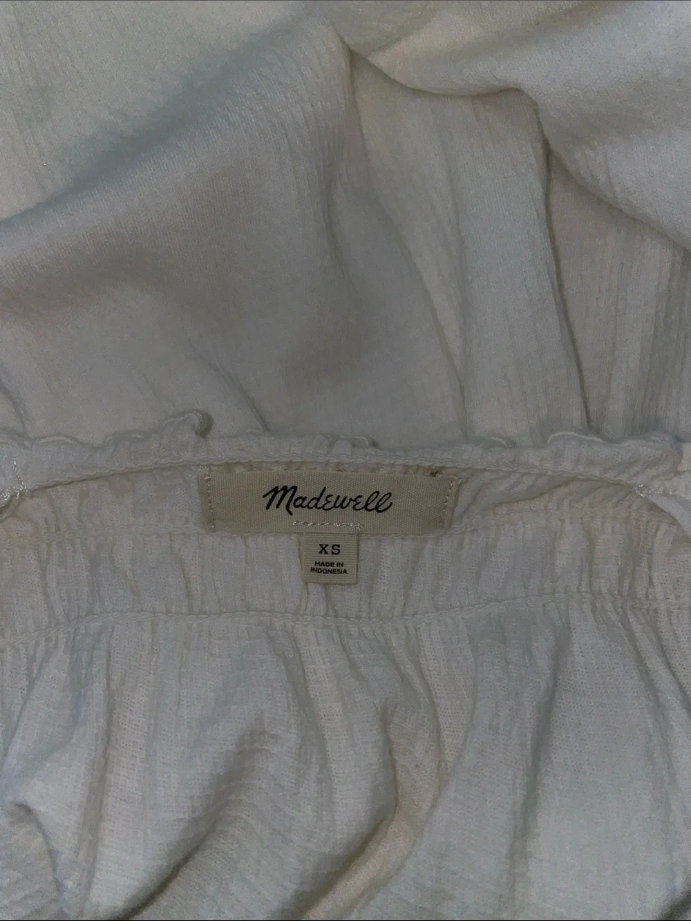 Madewell Cream Ruffled Strap Tank